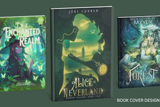 design dark romance book cover, fantasy book cover, sci fi and horror book cover