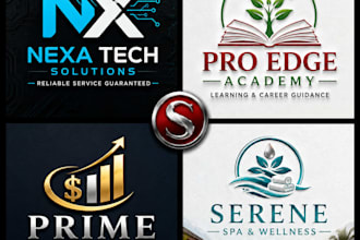 design modern 3d professional logo for your business brand