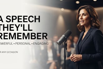 write a powerful and memorable speech for any occasion