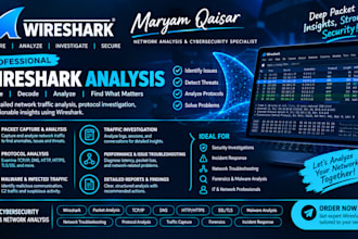 do pcap and wireshark analysis