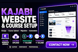 do kajabi website design, kajabi course upload, migrate teachable to kajabi