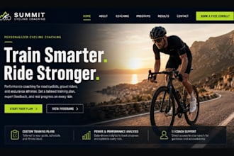 build squarespace cycling coach website bike training coaching site triathlon