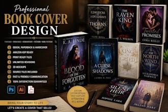 do book cover design, fantasy romance ebook cover and romantasy book cover