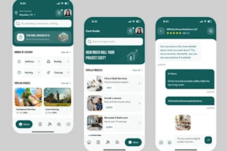 develop a home services marketplace app for android and iphone