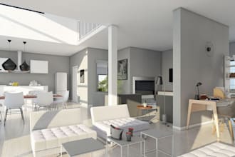 design realistic 3d interior and 2d floor plan using homebyme