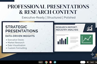 create professional presentations and research content
