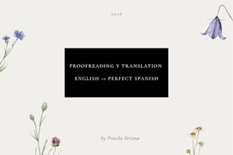 proofread and translate to perfect spanish