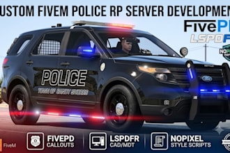develop fivepd, lspdfr and nopixel inspired police rp server for fivem
