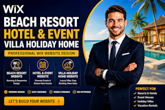 wix beach resort website,contact hotel event website,villa holiday home website