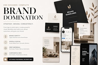 design your complete brand identity and marketing kit