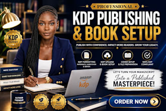 format and publish your book on ingramspark, apple, amazon KDP