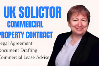 draft and review commercial property lease legal document as a UK solicitor