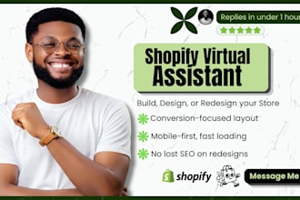 be your shopify store manager and shopify virtual assistant for growth