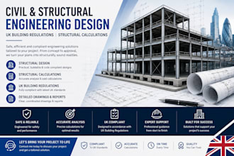 provide uk structural engineering design building regulations calculations