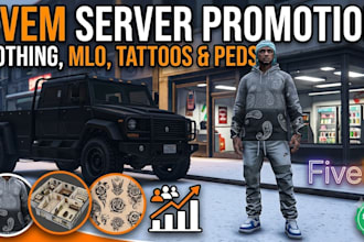 fivem clothing mlo server promotion and ped tattoos