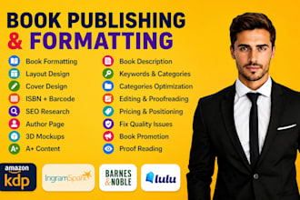 do book formatting, kdp book publishing, paper back, kindle ebook formatting