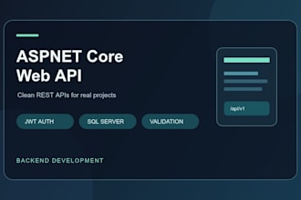 develop an aspnet core web API
