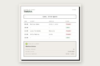 desarrollo un sistema de turnos y fichas de clientes con google sheets