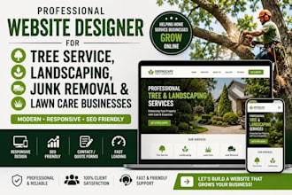 tree service, landscaping, junk removal , lawn care website expert