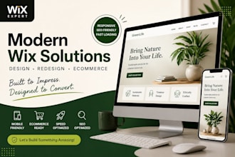 design or redesign wix website, wix website wix ecommerce store