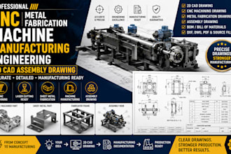 cnc metal fabrication machine manbufacturing engineering 2d cad assembly drawing