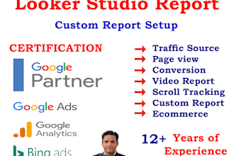 data studio report and custom looker report