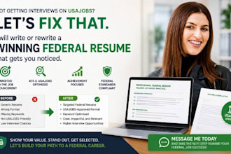 write federal resume, usajobs resume, government resume and ats CV