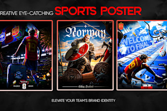 design sports graphics, poster, flyer, banners
