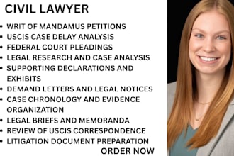 provide expert legal drafting of a writ of mandamus for immigration court