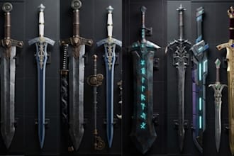create 3d words 3d cosplay weapon wearable armor 3d printable model sti printing