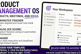 provide an all in one notion product management os template