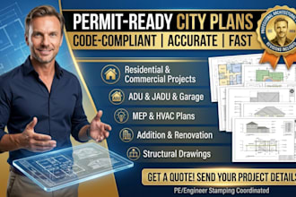 be architect, draftsman of city permit drawings, floor plan, autocad blueprints