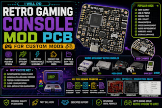 do retro gaming console mod pcb for custom mods
