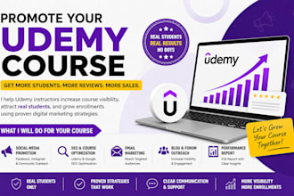 do udemy online course promotion udemy course marketing boost enrollement sales