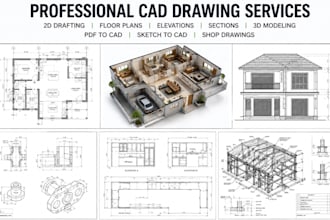 create autocad cad drawing floor plans technical drawing blueprint pdf to cad