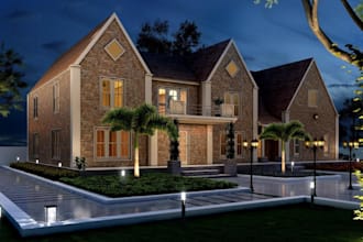 create realistic exterior rendering for residential and commercial buildings