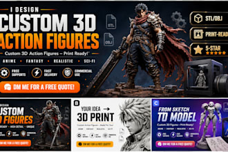 sculpt 3d model, toys, action figure, or statue and character for 3d printing