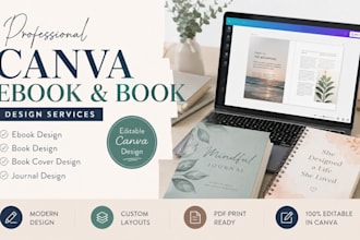 canva ebook design, book design, book cover design, journal design, ebook design