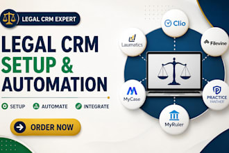 setup CRM manage clio grow filevine lawmatics mycase automation for law firms