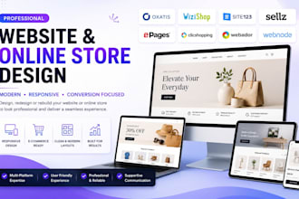 oxatis wizishop site123 sellz epages clicshopping webador webnode store design