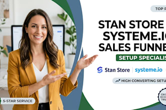 do stan store setup and systeme io sales funnel