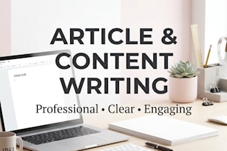 write professional articles and content