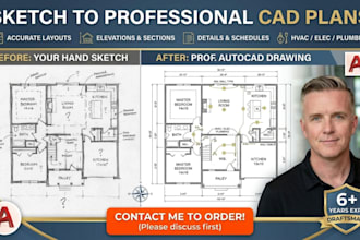 be your architect, draftsman for 2d floor plan, permit plans in autocad or revit