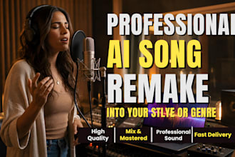 remake ai song, recreate ai generated song, with studio quality in 24hours