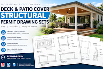 provide deck and patio cover structural permit drawing sets