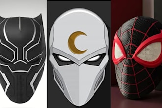 3d print and paint cosplay mask 3d helmet, cosplay armor, 3d mask halloween mask