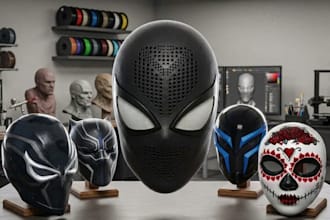 3d print and paint cosplay mask 3d helmet, cosplay armor, 3d mask halloween mask