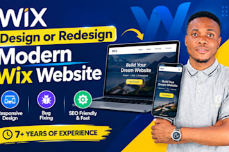 design or redesign a modern, responsive wix website and fix bugs or issues