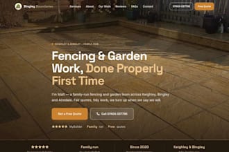 build a professional website for your local business or sole trade