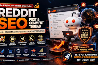 reddit seo post and comment thread geo brand mention business website promotion